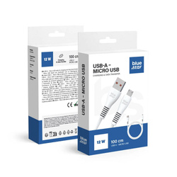 BLUE STAR kabel USB A do Micro USB 2A 12W DC99M 1 m biały