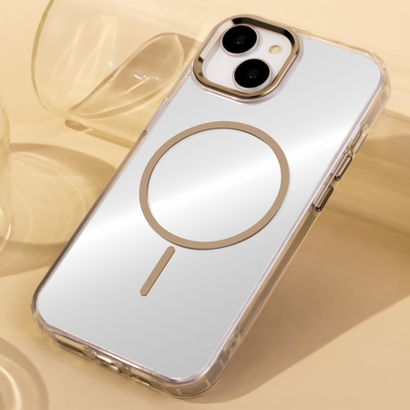 Nakładka Clear Thin Mag do iPhone 15 Pro 6,1" złota
