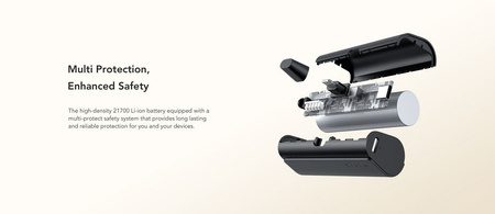 Bateria zewnętrzna (Powerbank) VEGER PlugOn - 5000mAh z wbudowanym złączem do Lightning 8-pin PD 20W (W0556L)