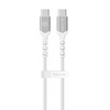 Blavec Kabel Raptor pleciony - Typ C na Typ C - PD 60W 3A 3 metres (CRA-CC3WS30) biało-srebrny