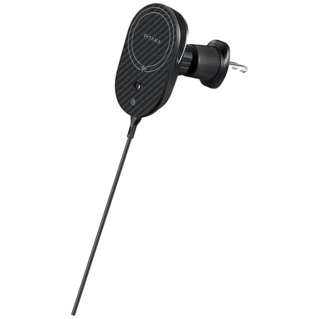 Uchwyt samochodowy z ładowarką           bezprzewodową PITAKA MagEZ Pro 2 Qi2 15W NFC Magsafe czarno szary