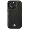 Original Case IPHONE 14 PRO MAX BMW Leather Diamond Pattern MagSafe MagSafe (BMHMP14X22RFGK) black