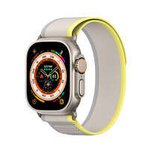 Klettverschluss-Sportarmband für Apple Watch 8 / 7 / 6 / SE / 5 / 4 / 3 / 2 / 1 (38, 40, 41 mm) Dux Ducis Armband YJ-Version – Gelb-Beige