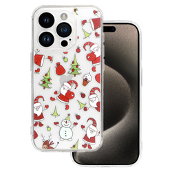 TEL PROTECT Christmas Clear Case do Iphone 15 Pro Max Wzór 1
