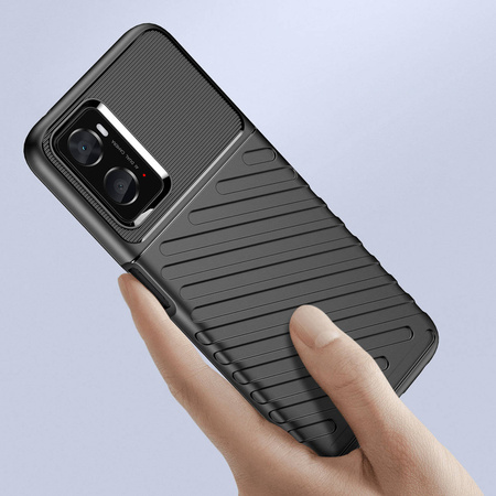 Thunder Case flexible gepanzerte Hülle für Oppo A76 / Oppo A36 / Realme 9i schwarz