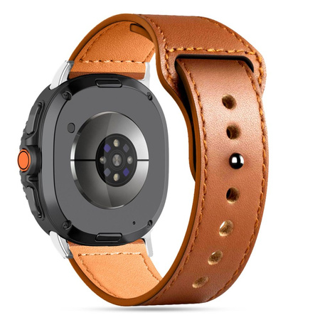 TECH-PROTECT LEATHERFIT SAMSUNG GALAXY WATCH 8 / CLASSIC (40 / 44 / 46 MM) BROWN