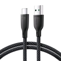 Kabel Joyroom Multi-Color Series SA34-AC6 USB-A / USB-C 100W szybki transfer 1m - czarny