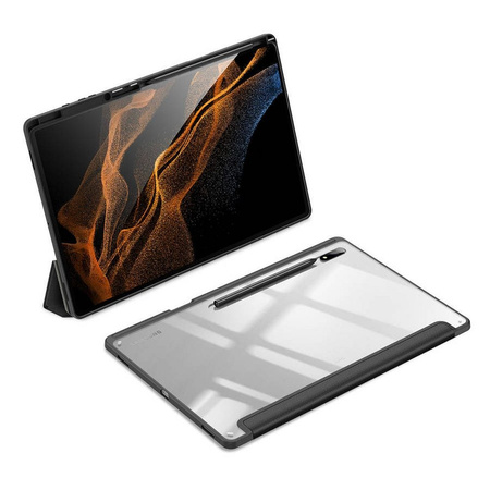 Schutzhülle SAMSUNG GALAXY TAB S8 ULTRA 14.6 X900 / X906 Dux Ducis Toby mit Klappe Bücher Kunstleder schwarz