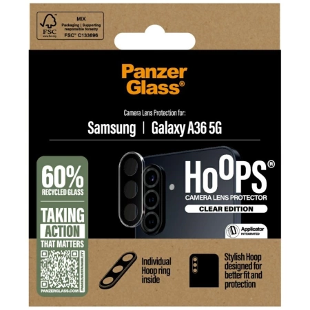 PanzerGlass Hoops Lens Protector Tempered Glass für Samsung Galaxy A36 5G - Klar