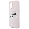 Etui Karl Lagerfeld Silicone nauble Heads Print MagSafe na iPhone 16 - różowe