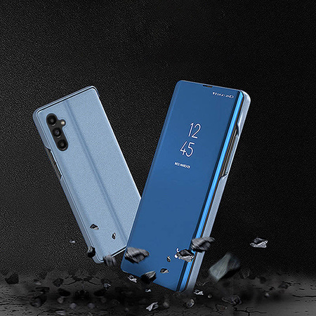 Clear View Case Hülle für Samsung Galaxy A14 Flip Cover blau