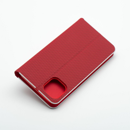 Kabura LUNA Book Carbon do IPHONE 16 Plus czerwony