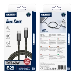 JELLICO Kabel B28 USB-C - USB-C PD 60W 1M schwarz