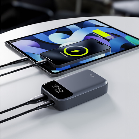 Allity power bank APB-200 PD QC 33W 10000 mAh szary