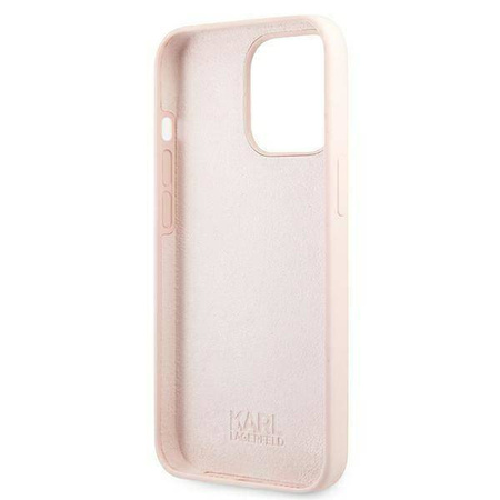Karl Lagerfeld KLHMP13LSSKCI iPhone 13 Pro  / 13 6,1" hardcase jasnoróżowy/light pink Silicone Ikonik Karl & Choupette Magsafe