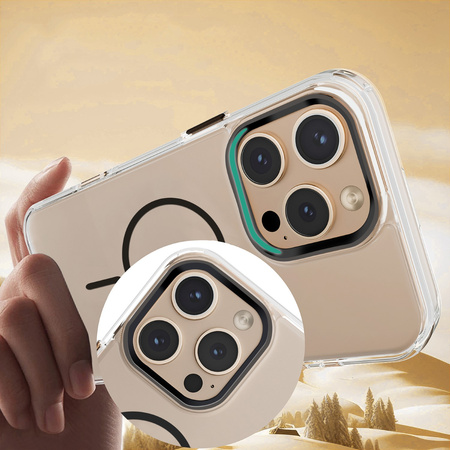 Nakładka Clear Thin Mag do iPhone 15 6,1" czarna