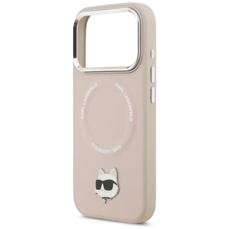 Etui Karl Lagerfeld Choupette Pin MagSafe do iPhone 17 Pro - różowe