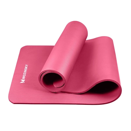 Wozinsky exercise mat 181 x 63 x 0.9 cm thick gymnastic yoga mat pink