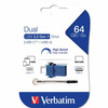 Verbatim Pendrive 64GB USB-C/USB-A czarny/black 49967