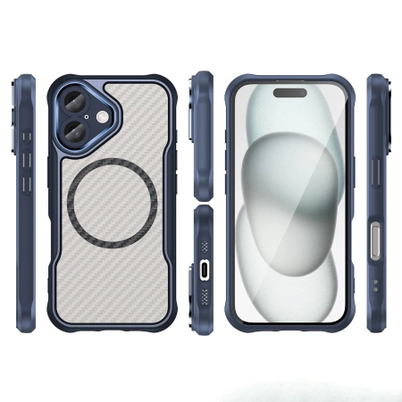 Leading Series MagSafe Silicone Case for iPhone 16 Plus - Blue