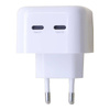 ŁADOWARKA SIECIOWA MX THUNDER PD 35W, 2xUSB-C, WHITE / BIAŁY