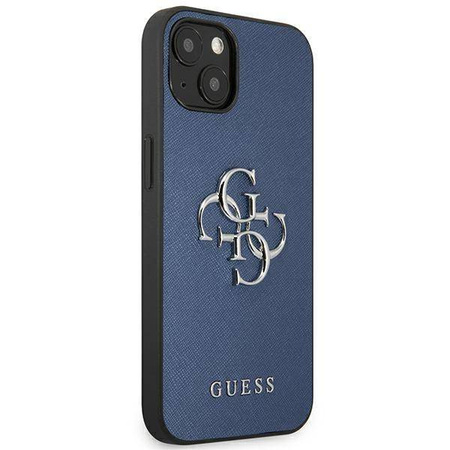 Guess nakładka do iPhone 13 Mini 5,4&quot; GUHCP13SSA4GSBL niebieski hard case Saffiano 4G Metal Logo