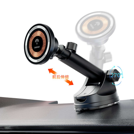 Dudao F12MAX+ cockpit magnetic holder with MagSafe inductive charger - black