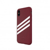 Original Handyhülle IPHONE X / XS Adidas OR Booklet Case Suede (33282) burgund