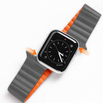 Dux Ducis Magnetic Strap Watch Strap 7/6/5/4/3/2 / SE (41/40 / 38mm) Magnetic Gray Orange (Chain Version)