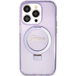 Original Case IPHONE 11 / XR Guess Hardcase Ring Stand Script Glitter MagSafe (GUHMN61HRSGSU) purple