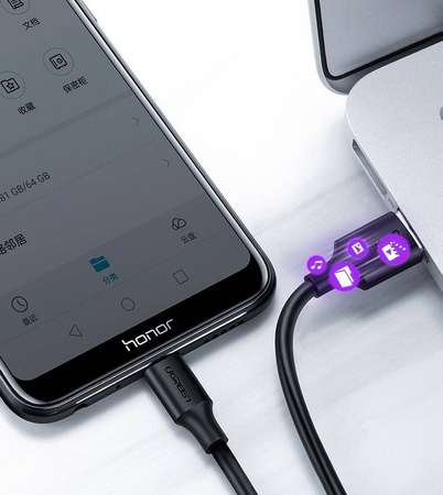 Ugreen kabel przewód USB - micro USB 2,4 A 480 Mbps 1,5 m czarny (US289 60137)