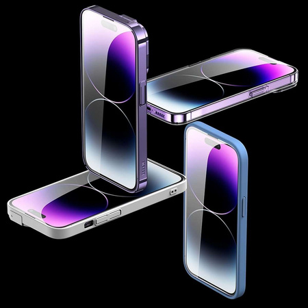 Baseus Full Screen Tempered Glass for iPhone 14 Pro Max with Speaker Cover 0.3mm + Mounting Frame