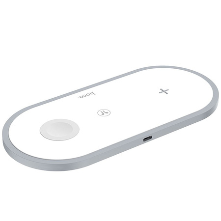 HOCO ładowarka indukcyjna Qi 3w1 ( telefon + zegarek + airpods ) 2A 10W CW24 biała