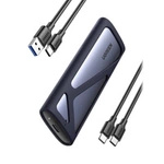 Ugreen kieszeń na dysk SSD M.2 obudowa dysku USB 3.2 Gen 2 (SuperSpeed USB 10 Gbps) szary (CM400 90264)
