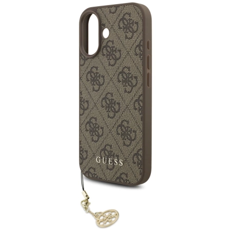 Guess 4G Charms Collection MagSafe Hülle für iPhone 17 - Braun