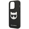 Karl Lagerfeld Saffiano Choupette Head Patch Case - Etui iPhone 14 Pro (czarny)