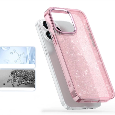 Glitter Case für iPhone 16 Pro – Rosa mit Glitzer