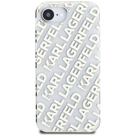 Karl Lagerfeld IML Repeat Logo iPhone 16e Hülle - Gold