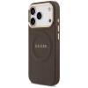 Etui Guess Peony Hot Stamp MagSafe na iPhone 17 Pro - brązowe