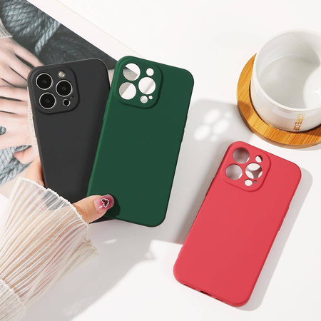 Silicone case etui iPhone 14 Plus silikonowy pokrowiec beżowe