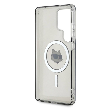 Etui Karl Lagerfeld Button Choupette Head Printed Logo MagSafe Samsung Galaxy S25 Ultra czarny