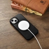 iCarer CE Oil Wax Premium Leather Folio Case skórzane etui iPhone 14 Plus z klapką magnetyczne MagSafe czarny (AKI14220707-BK)