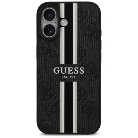 Guess 4G Printed Stripes MagSafe case for iPhone 17 - black