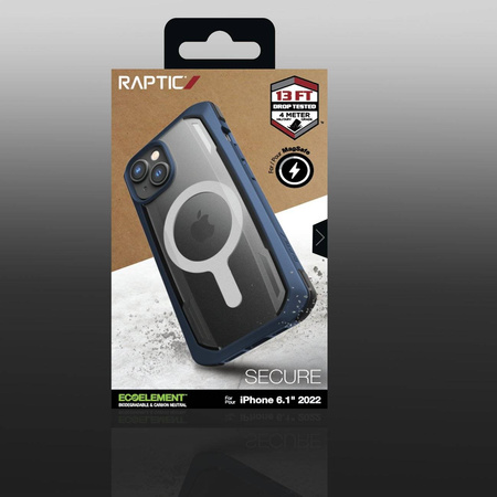 Raptic X-Doria Secure Case iPhone 14 with MagSafe armored blue cover