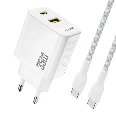 Dudao A27 MaxC 35W Wall Charger + USB-C Cable - White