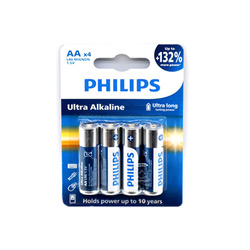 BATERIA PHILIPS AA LR6 BLISTER 4SZT BATERIE ULTRA ALKALINE Phil-LR6E4B/10