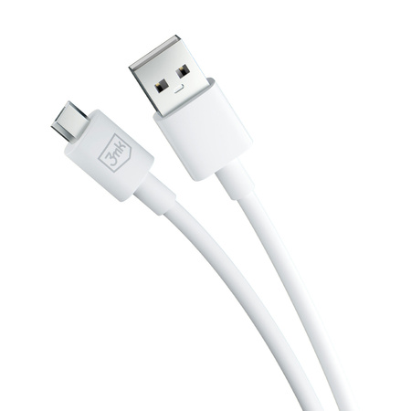 3MK KABEL HYPER USB/MICRO 1,2m 2,4A biały