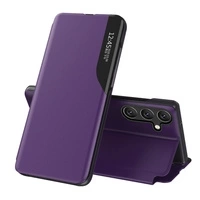 Etui Eco Leather View Case elegancki futerał z klapką i funkcją podstawki na Samsung Galaxy A26 - fioletowe
