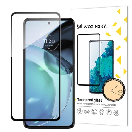 Wozinsky Full Glue Tempered Glass Gehärtetes Glas für Motorola Moto G72 9H Vollbildschutz mit schwarzem Rahmen