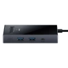 Baseus PioneerJoy 8-in-1 USB-C hub HDMI 4K@60Hz + HDMI 4K@30Hz + DisplayPort 8K@30Hz + VGA + 2 x USB-A 3.0 + 2 x USB-C - gray